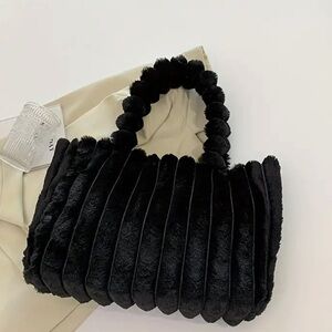 COPY - NWT BLACK ULTRA SOFT PLUSH BAG @e